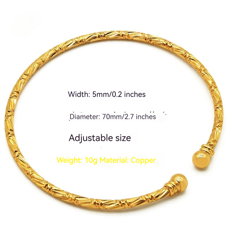 24k Gold Plated Bracelet Bangle