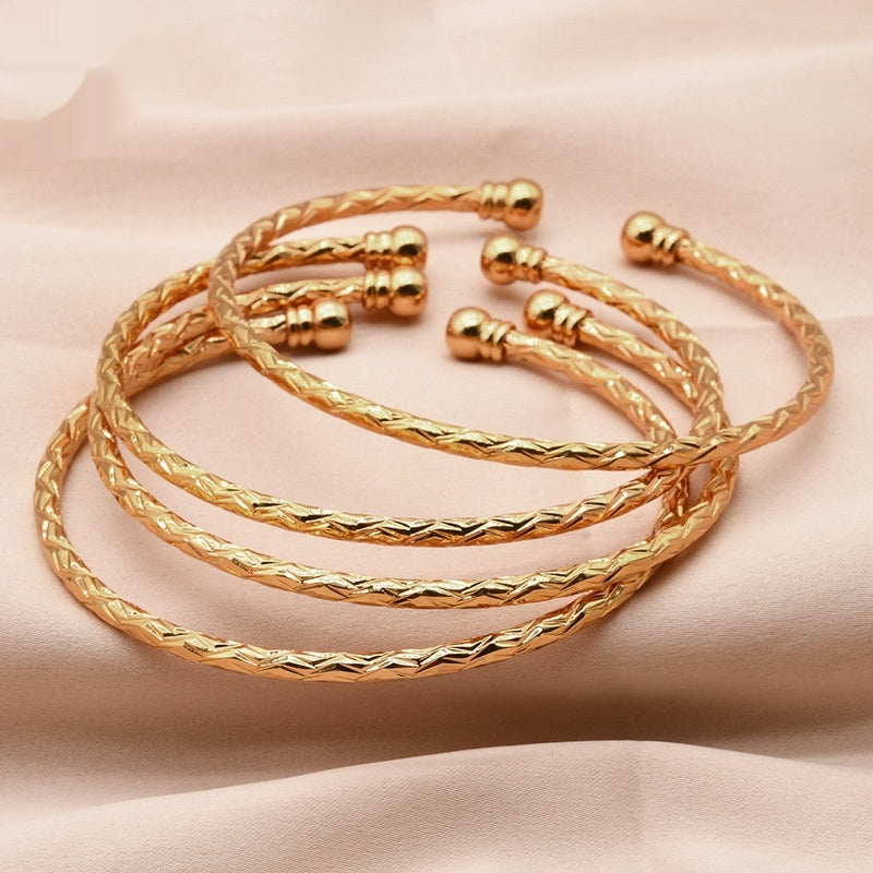 24k Gold Plated Bracelet Bangle