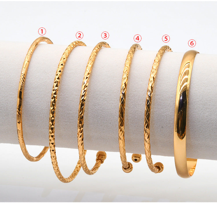 24k Gold Plated Bracelet Bangle